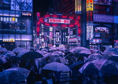 Tokyo Blue Rain