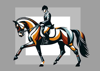 Equestrianism wpap pop art