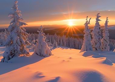 Golden Hour Frost Gleam