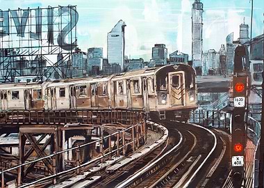 New York Subway painting