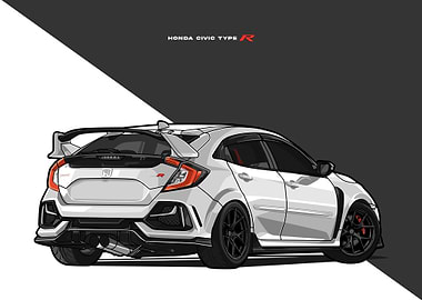 honda civic type r white