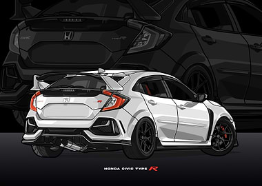 honda civic type r white