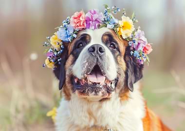 Saint Bernard dog