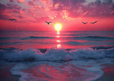 Beach Sunset Landscape