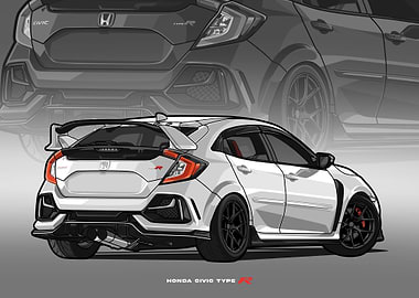 honda civic type r white