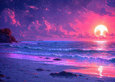 Beach Sunset Landscape