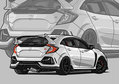 honda civic type R white