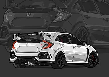 honda civic type R white