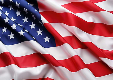 Vibrant American Flag