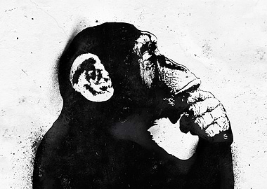 Banksy Monkey Graffiti