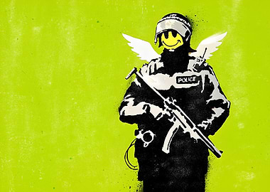 Banksy Policeman Graffiti