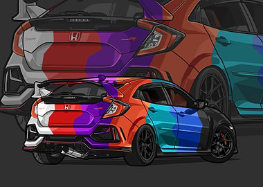 honda civic type r rainbow