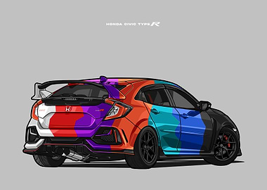 honda civic type r rainbow