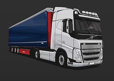 Volvo FH 500 Silver Blue