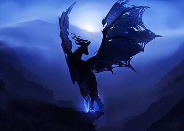 Dragon flamme de nuit