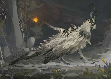 Girl ride white bird