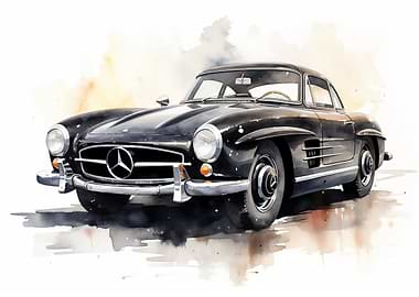 Black MercedesBenz 300 SL