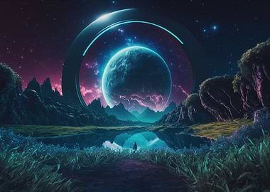 Magical moon illustration