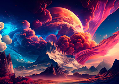 Planet clouds colorful