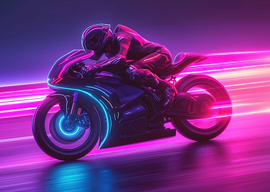 Biker Neon background Raci