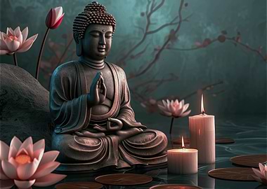 Buddha Beside Lotus