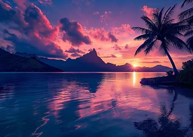 Serene Sunset Silhouettes