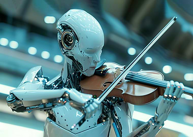 Robot playing the violin