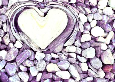 heart stones in the quay