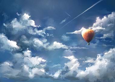 Hot Air Balloon at Sunrise