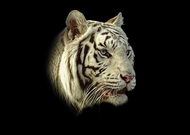 White tiger portrait