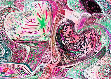 artistic hearts background