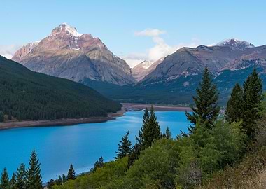 Mountains at Lake Nature