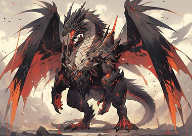 Black anime Dragon