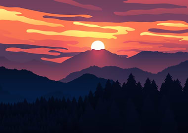 Mountain Landscape Art