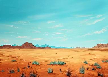Endless desert horizon