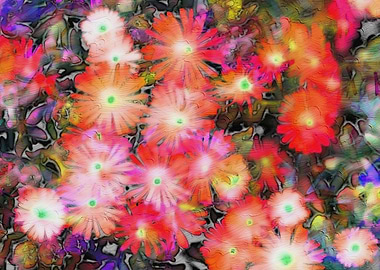 pink daisy in bloom in spr