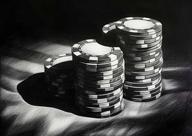 Charcoal Poker Chips