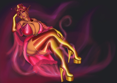 Gold Succubus Floating
