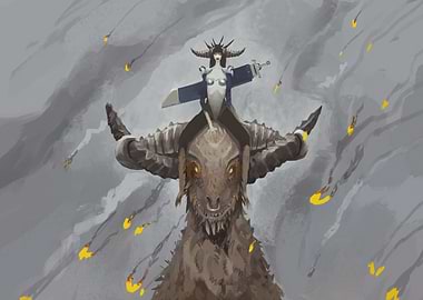 warrior girl with animal