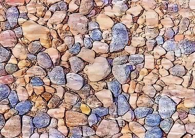 stones in the quay as back