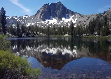 Rocky Mountains at Lake