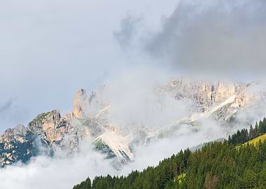 Mountains and clouds
