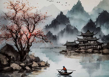 Vintage Chinese Landscape