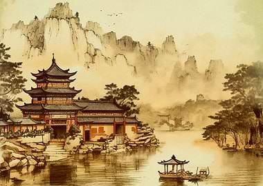 Vintage Chinese Landscape