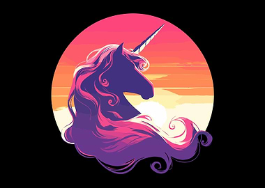 Mystical Sunset Unicorn