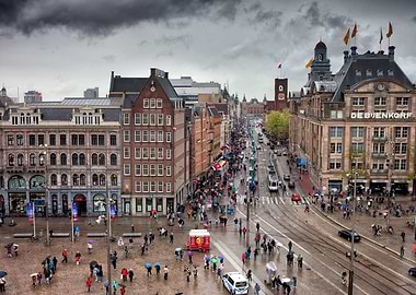 Dam Square In Amsterdam