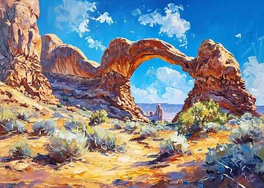 Desert arches and natural