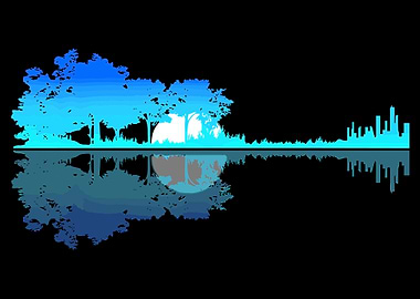 Guitar Lake Shadow Music