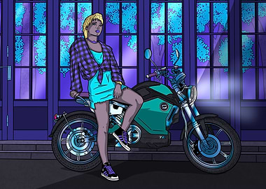 Biker Girl after Midnight