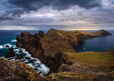 Sunrise on madeira coast